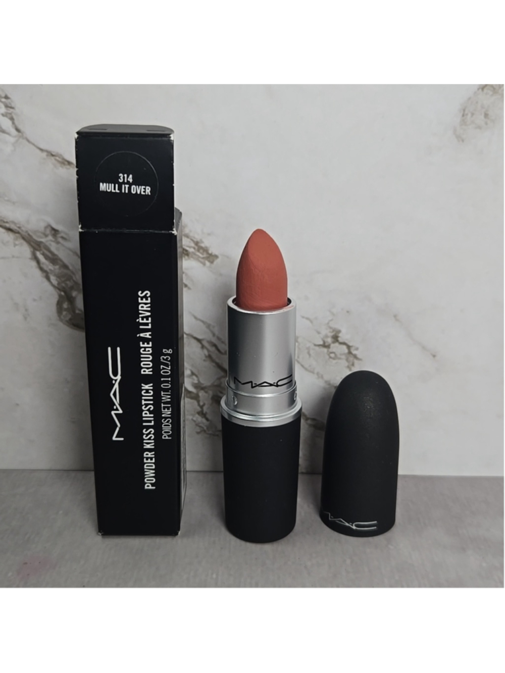 MAC Cosmetic Powder Kiss Lipstick in Matte Shade - MULL IT OVER